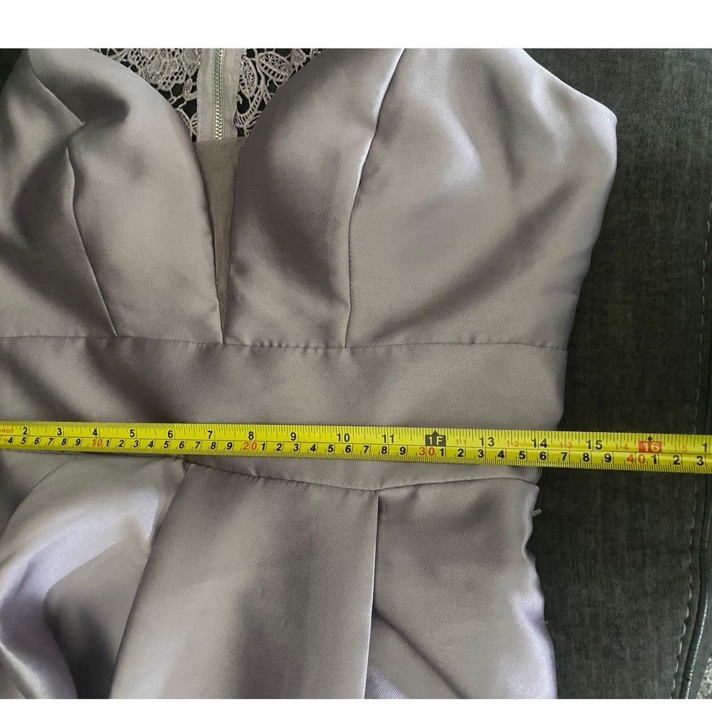 Speechless Mauve Satin Lace Back Formal Gown Dress Size 11 Prom Wedding - Picture 8 of 9